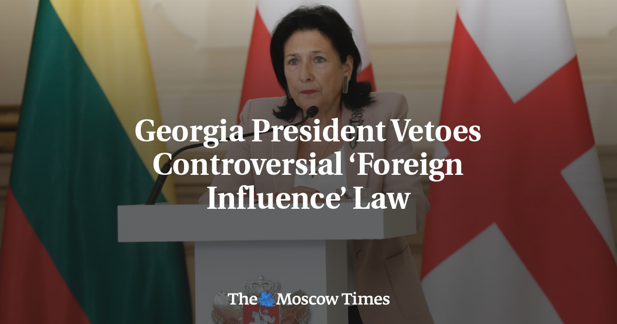 Georgia President Vetoes Controversial ‘Foreign Influence’ Law
