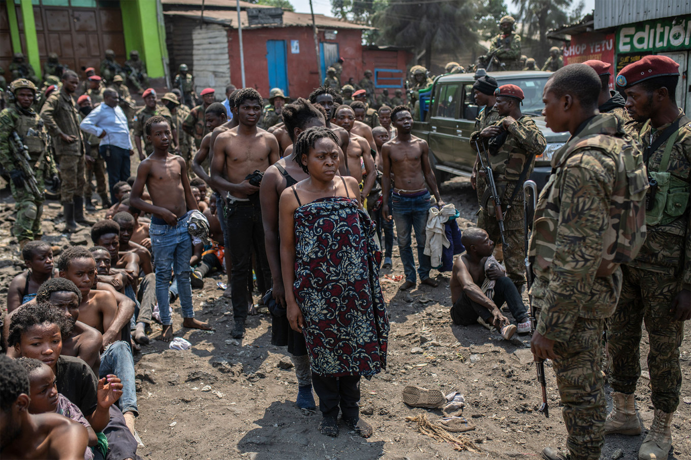  Wazalendo protesters are detained after a banned rally in Goma, North Kivu Province, Republic of Congo. Moses Kasereka / EPA / TASS 