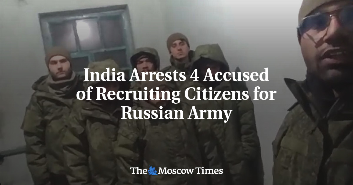 India Arrests 4 Accused of Recruiting Citizens for Russian Army