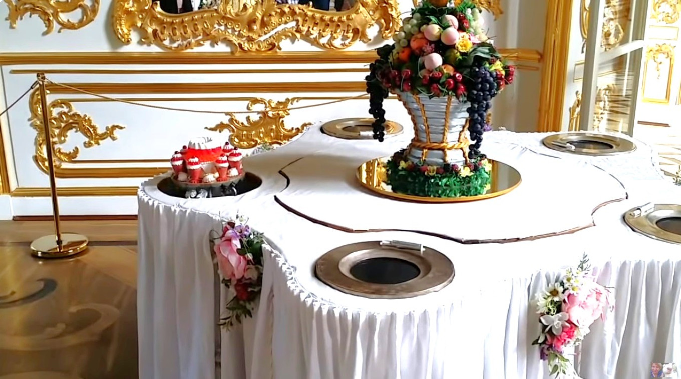  The elevator table in Peterhof's Hermitage Pavilion. Pavel and Olga Syutkin 