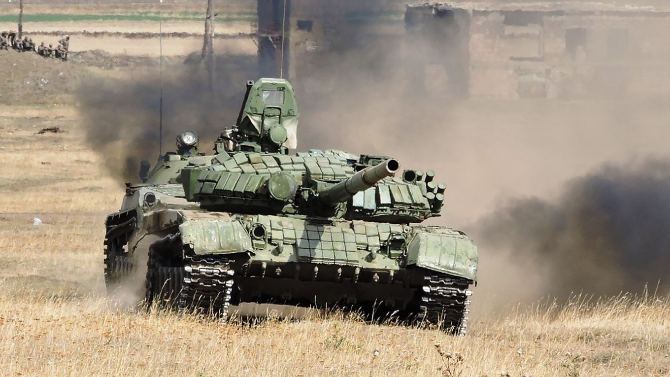  A Russian tank at a military base in Gyumri. Russian Defense Ministry 