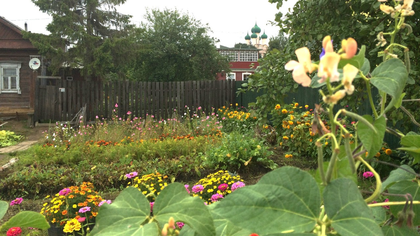  Today, the vegetable gardens around Lake Nero are just flowers and potatoes. But in the past snow peas were grown here. Olga and Pavel Syutkin 