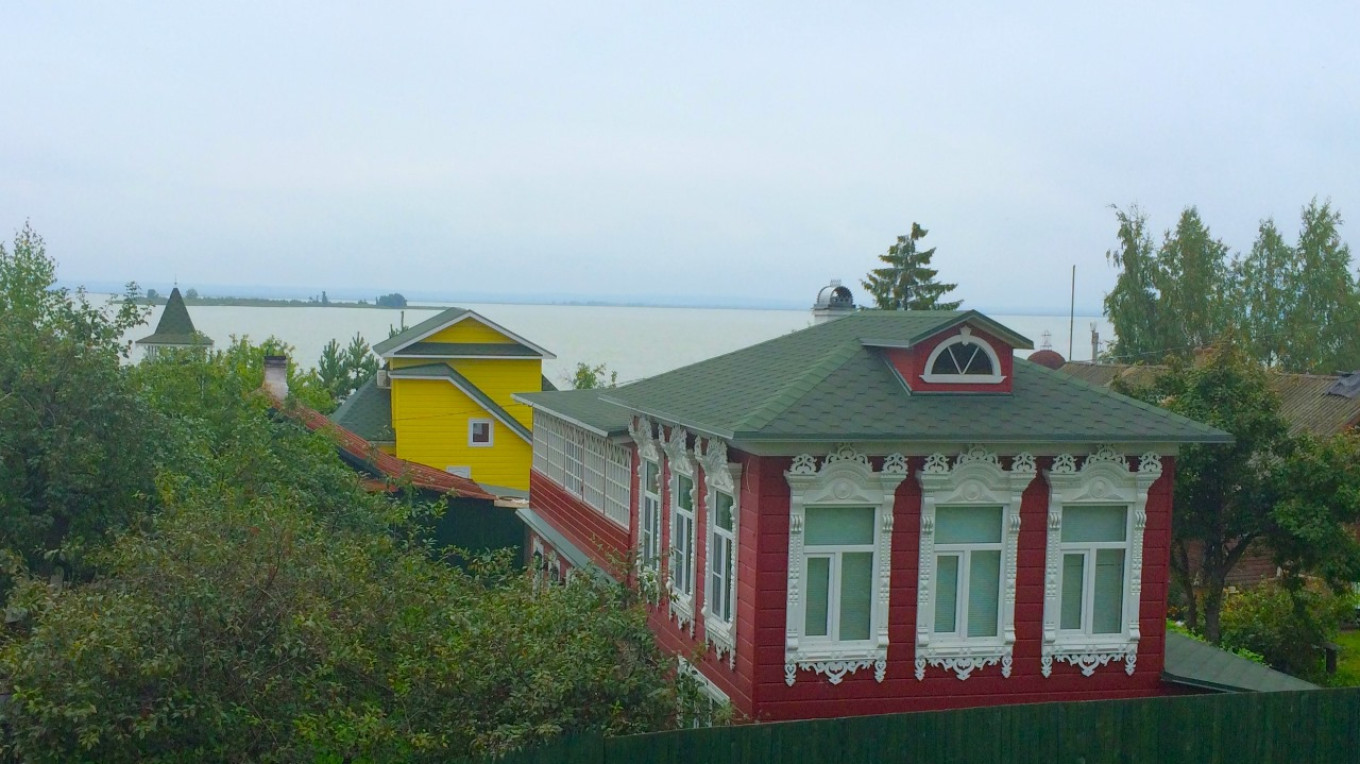  View of Lake Nero from Rostov the Great taken a few years ago. The village of Porechye is on the far shore. 