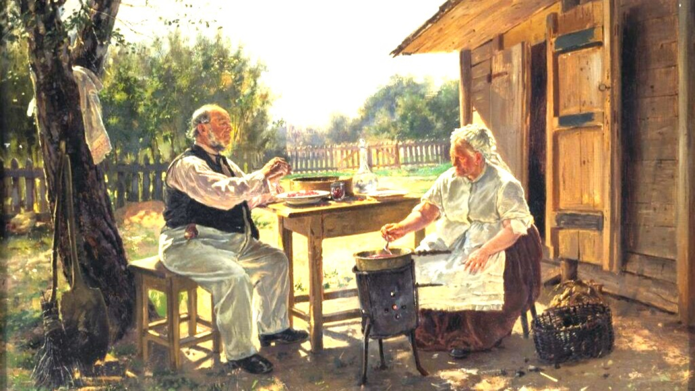  Jam Making by Vladimir Makovsky, 1876. Wikimedia Commons 