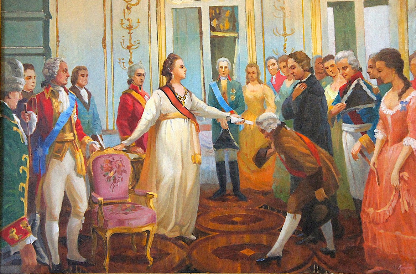  Catherine II Receives Ambassadors from Herrnhut, by Lev Krylov. Wikimedia Commons 