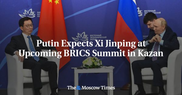Putin Expects Xi Jinping at Upcoming BRICS Summit in Kazan