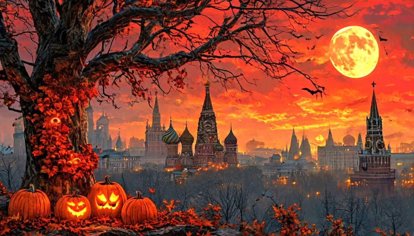  Terrifying pumpkins are taking over Moscow — at least this is how artificial intelligence and Russian deputies see Halloween in the Russian capital. Courtesy of authors 