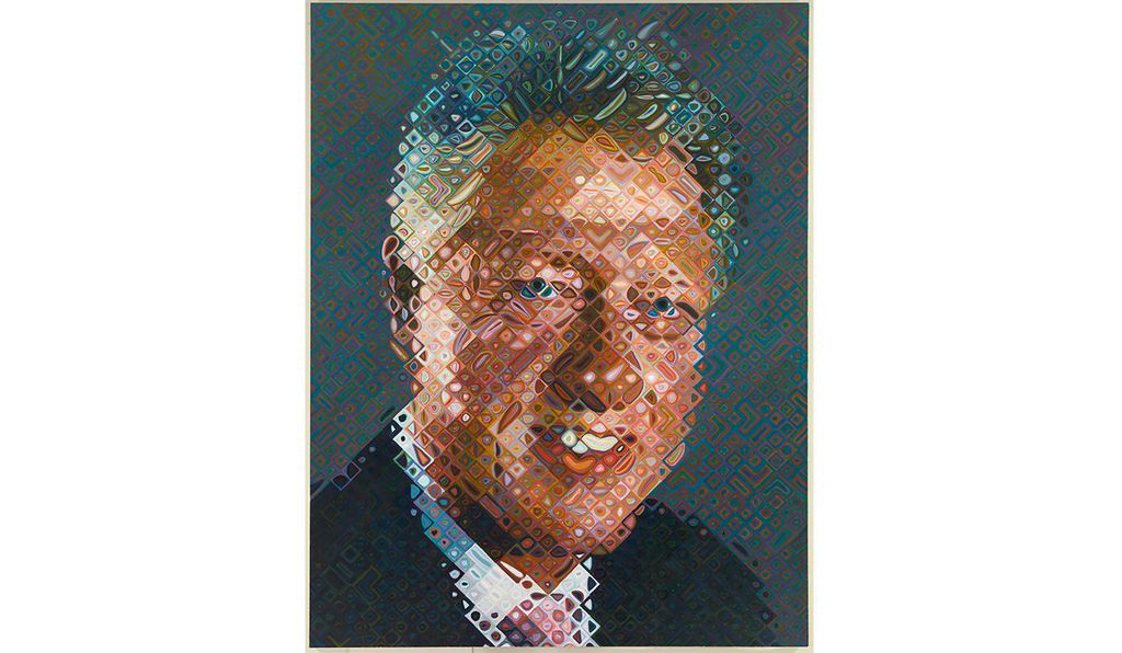 <em>Bill Clinton</em> by Chuck Close, 2006