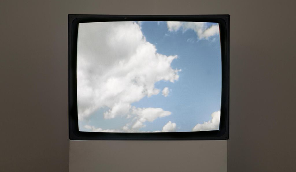 The 1966 Yoko Ono work <em<Sky TV for Washington D.C.</em> provided a 24-hour live feed of clear or stormy days.